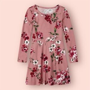 Children’s place Floral Long sleeve Skate Dress size XL (NWT)